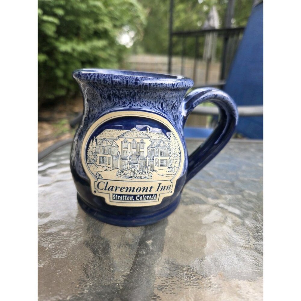 Deneen Pottery Claremont‎ Inn & Winery Stratton Colorado Hand Thrown Coffee Mug